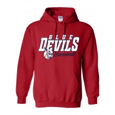 LP Blue Devils Baseball Red Hooded Sweatshirt
